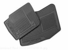 Floor Mats All Weather Vinyl Black 4 Pce