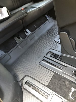 Floor Mats - All-Weather Thermoplastic Rubber, Black Flat Runner, For 3rd Row