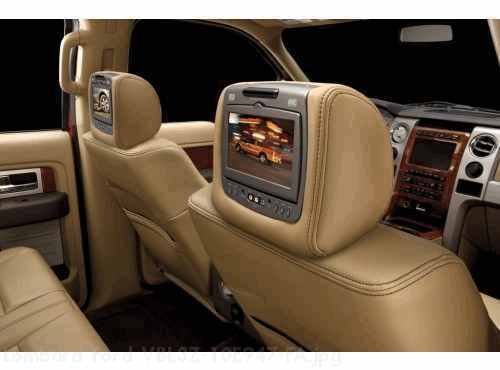 Dual INViSiON DVD Headrest Leather - Sienna Brown