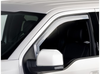 Side Window Deflectors - Chrome, 2-Piece, Reg