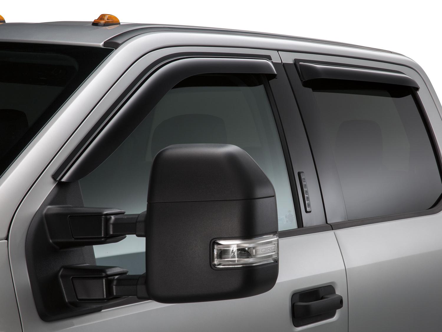 Side Window Deflectors - Smoke, Crew Cab