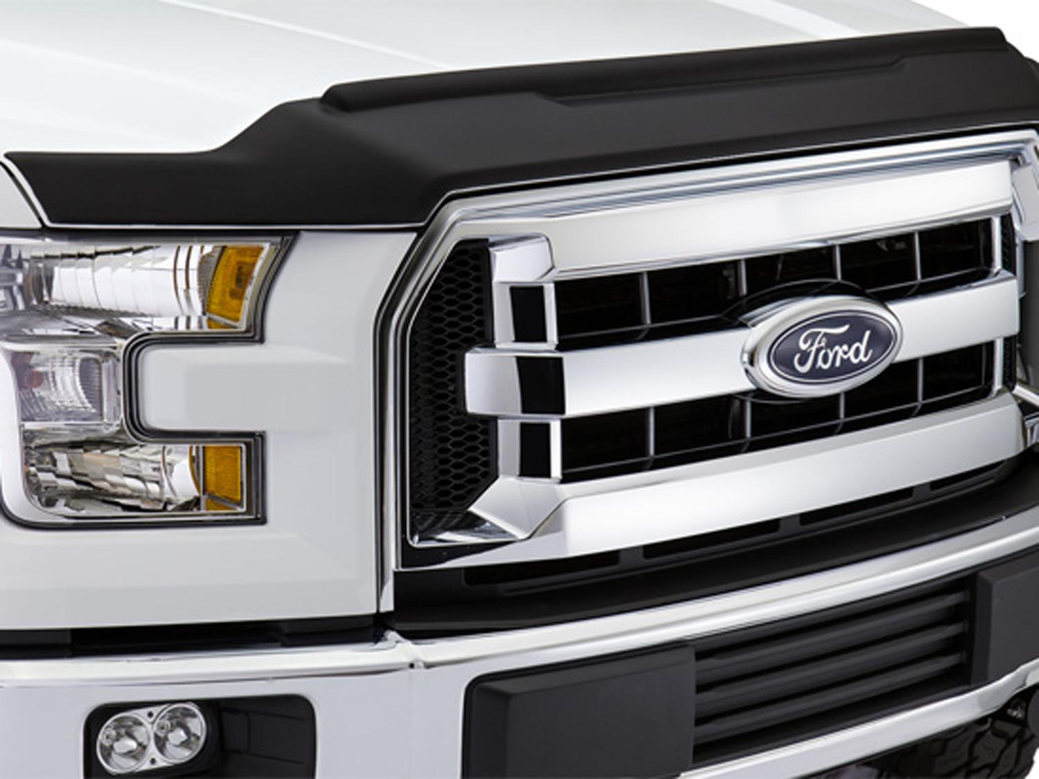 thumbnail image 2 of XIPEX Hood Protector / Deflector / Shield For 2015-2020 Ford F150 – Matte Black TPE, With Hardware 2 of 6