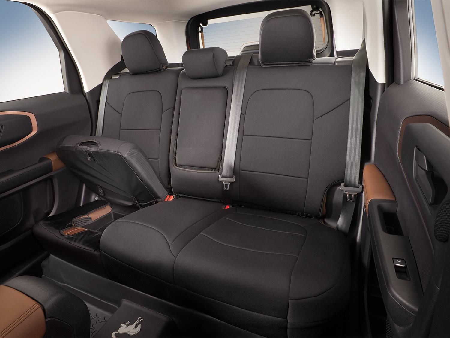 Rear Seat Cover 60/40 w/armrest + storage Black
