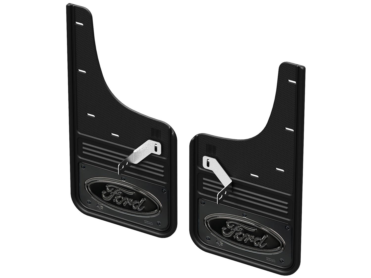 Splash Guards - Gatorback, Front Black Ford Oval