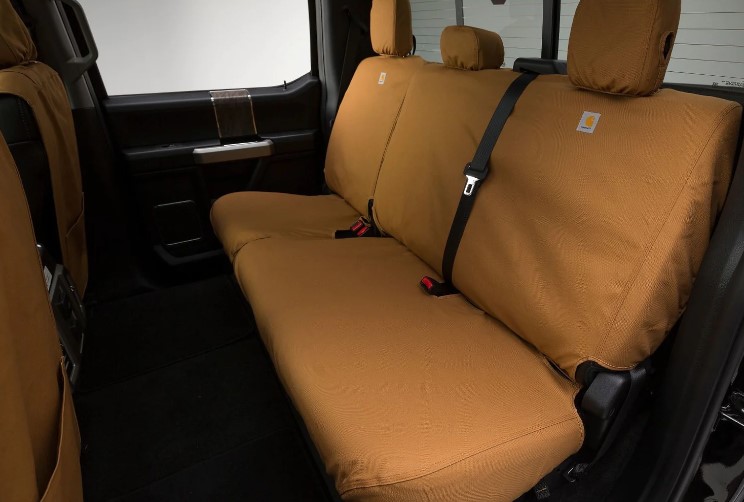 Seat Covers Rear Row, 60/40 Armrest SuperCrew Brown